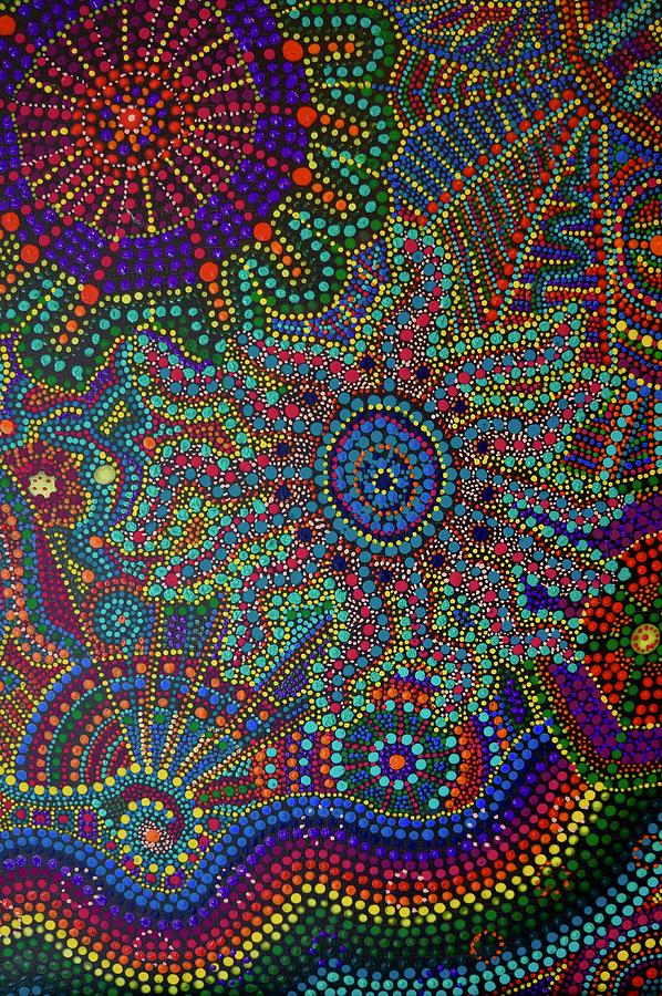 Dot Art Painting - Rainbow by Marley Art