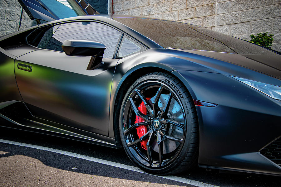 Rainbow Matte Black Lambo Photograph by Rose Guinther