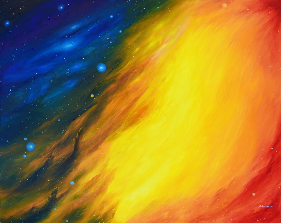 Rainbow Nebula Painting by Torrence Ramsundar