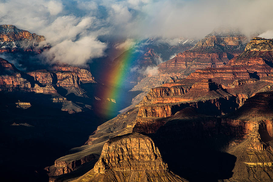 Rainbow Over Grand Canyon Photograph by Kevin Xu