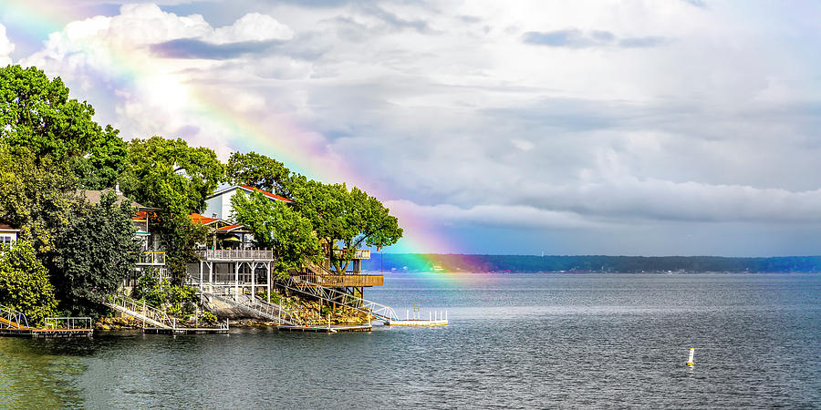 Rainbow Over Grand Point Photograph by David Wagenblatt