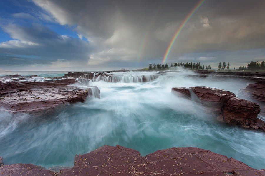 Nature Digital Art - Rainbow Over Ocean by Kieran Oconnor