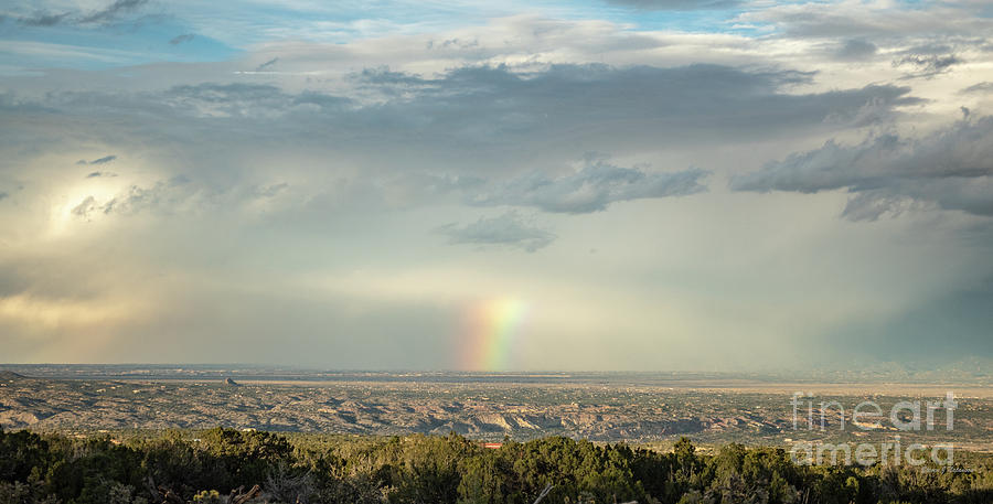 Rainbow over Santa Fe Photograph by Steven Natanson