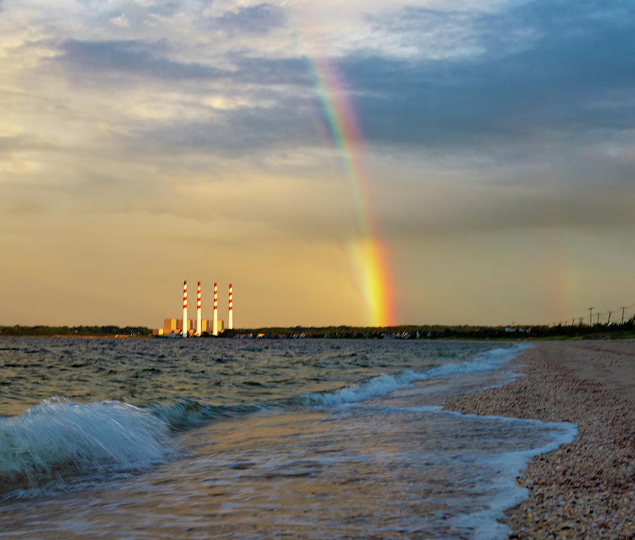 Rainbow over Stacks 5871 Photograph by Deidre Elzer-Lento