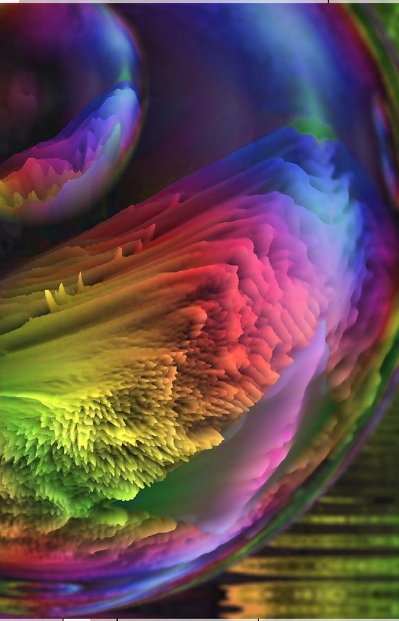 Rainbow Rain Droplet Galaxy Digital Art By Geometric Electric