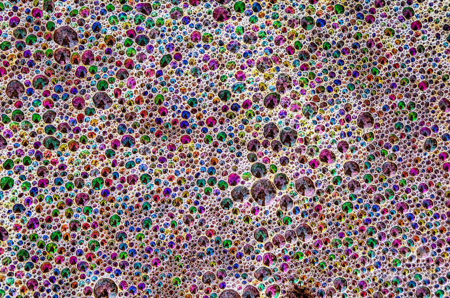 Rainbow Sea foam bubbles Photograph by Bruce Block
