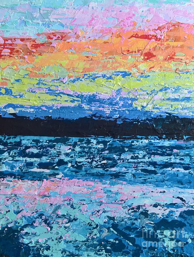 Rainbow Sky Painting by Lisa Dionne
