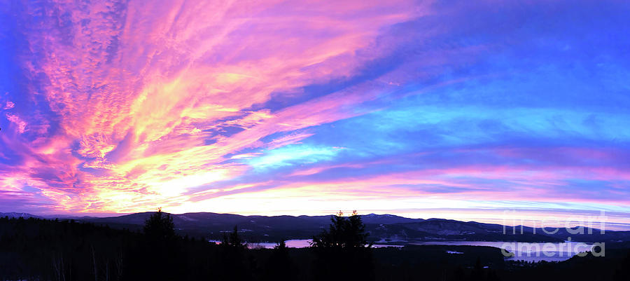 Sunset Sky over Newfound Lake Photograph by Xine Segalas