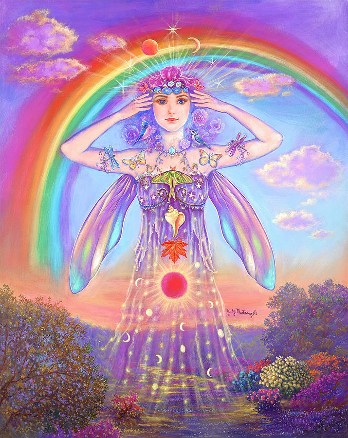 Fairy Painting - Rainbow Spirit by Judy Mastrangelo