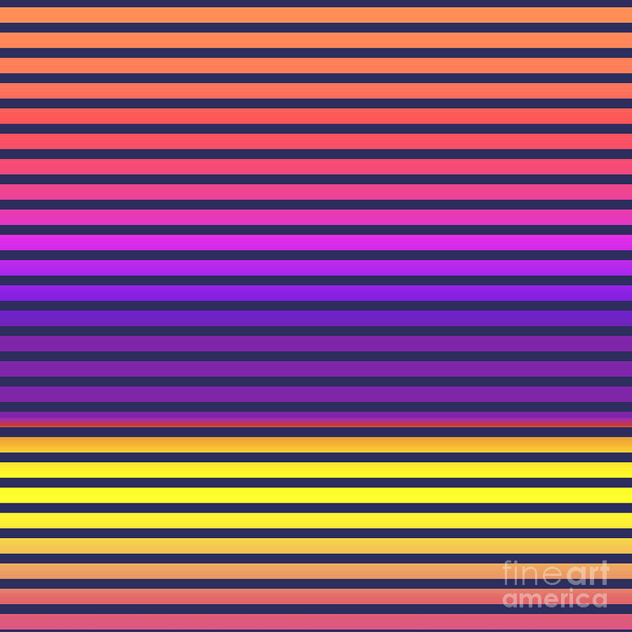 Rainbow Stripes Design Digital Art