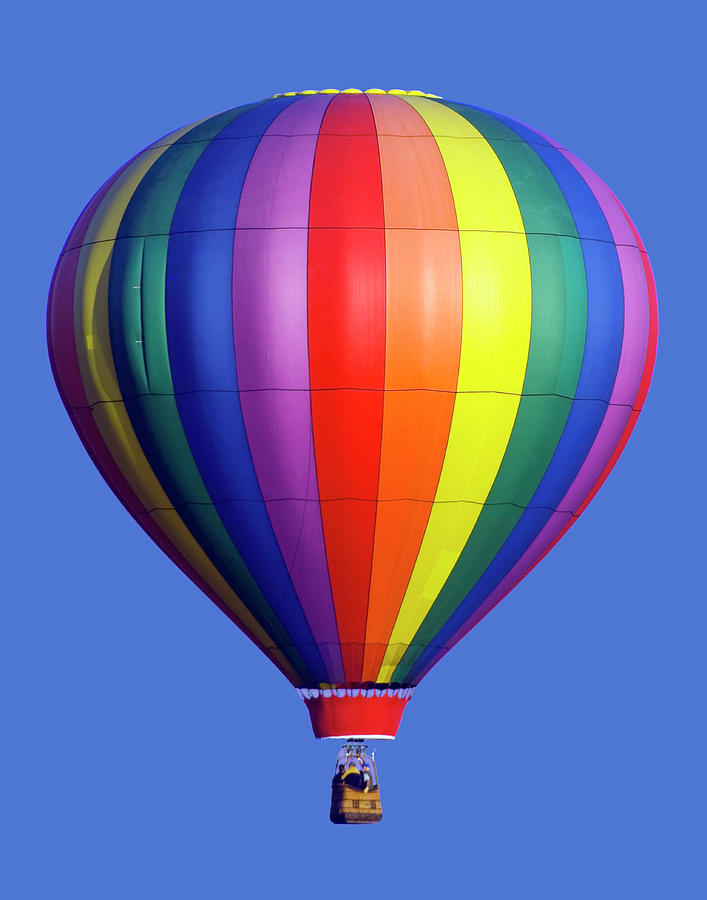 Rainbow Stripes On Hot Air Balloon Photograph by Gail Shotlander