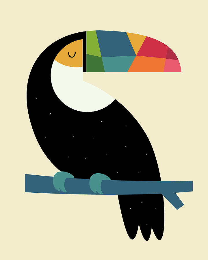 Animal Digital Art - Rainbow Toucan by Andy Westface