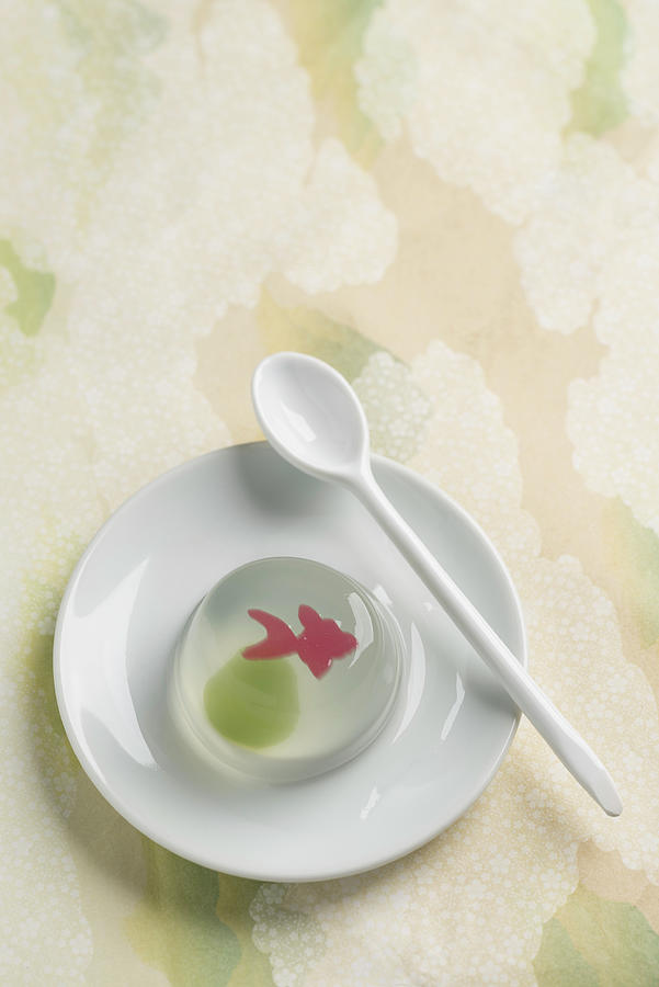 Raindrop Cake a Dessert Made From Agar Agar And Water, Japan Photograph by Laurange