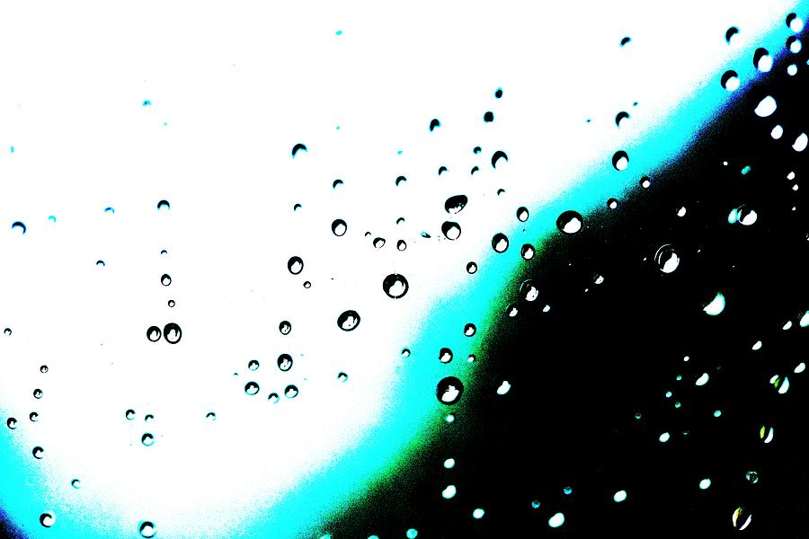 Raindrops 3 Abstract Digital Art by Linda Brody