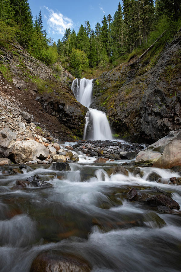 Rainier Waterfalls Photograph by Nickole Peterson - Pixels