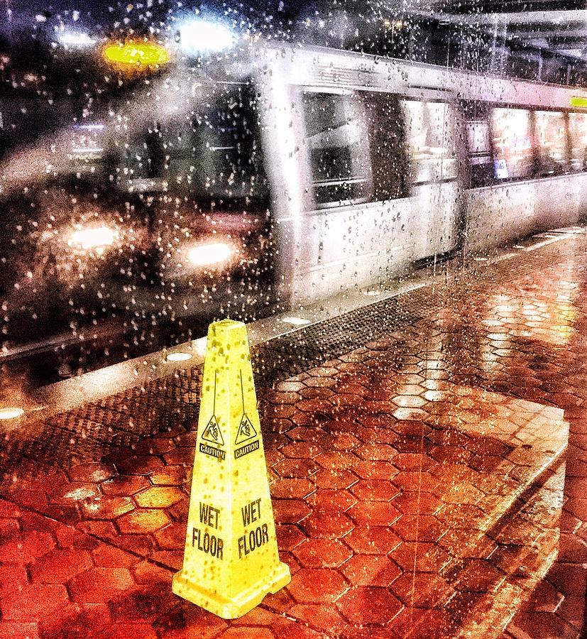 Rainy commute Digital Art by Olivier Calas