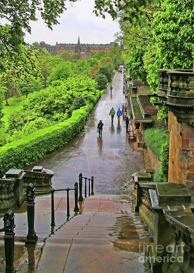 Rainy Day at Princes Street Gardens Edinburgh 6343 b Photograph by Jack Schultz