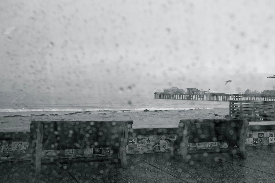 Rainy Day, Capitola Photograph by Kevin J Hooke