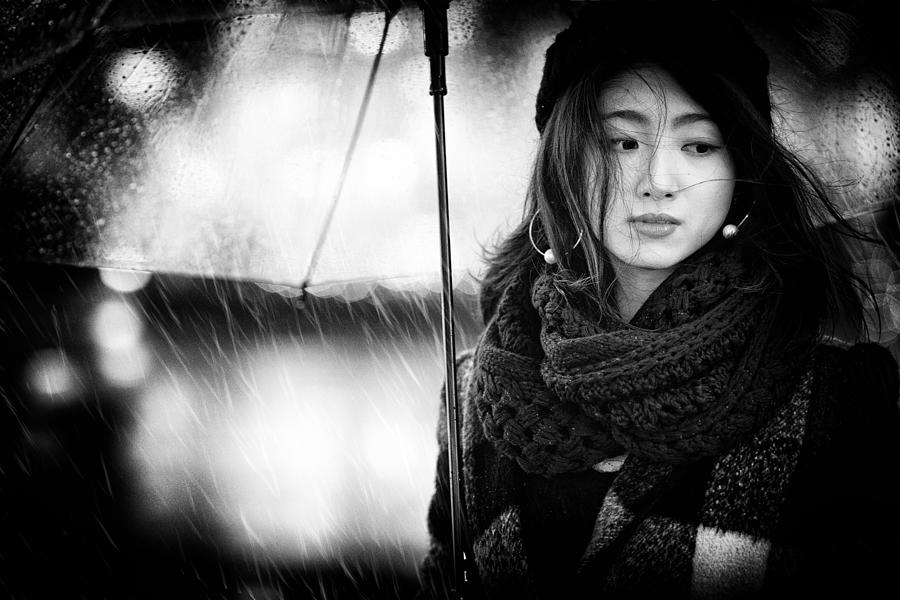 Black And White Photograph - Rainy Day by Daisuke Kiyota