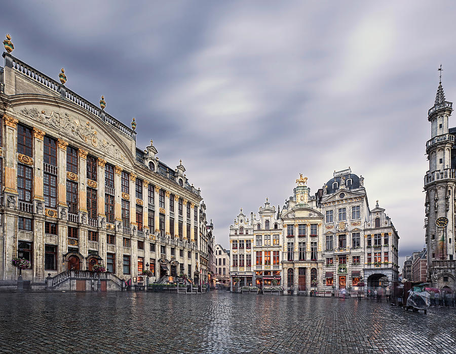 Rainy Day, Grand Place Brussels Photograph by All Rights Reserved - Copyright