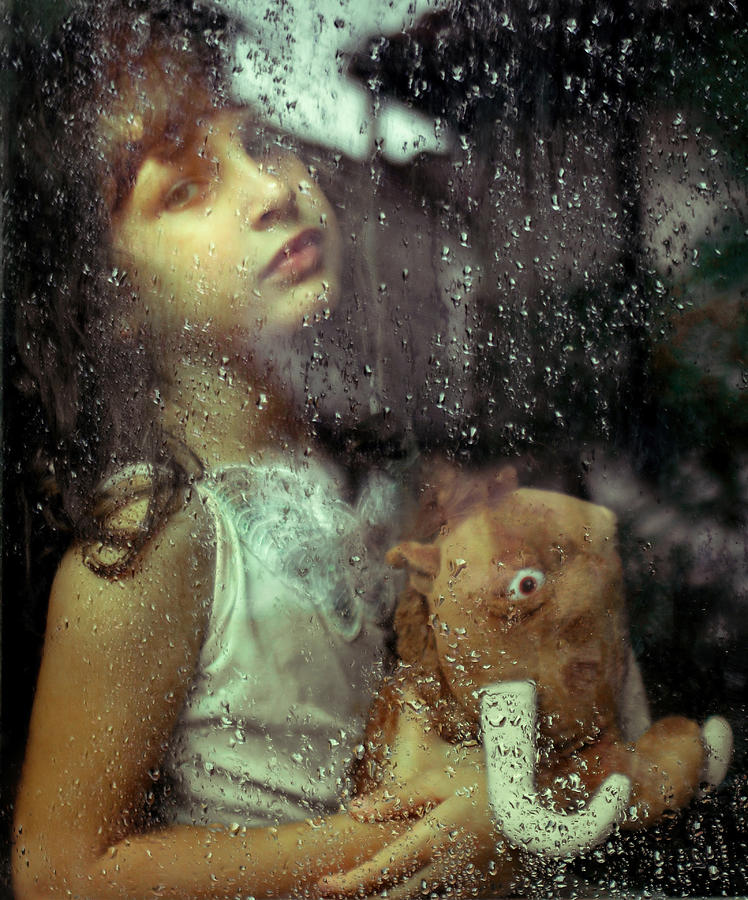 Rainy Day (the Girl & The Mammouth) Photograph by Bogdan-adrian Deac