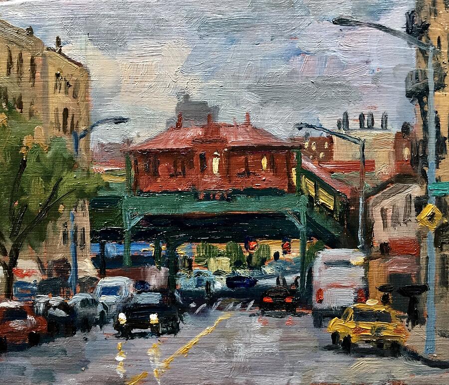 Edward Hopper Painting - Rainy Morning 238th Street The Bronx by Thor Wickstrom