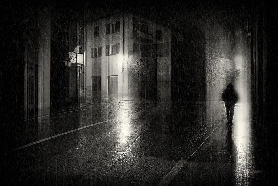 Mood Photograph - Rainy Night by Vito Guarino