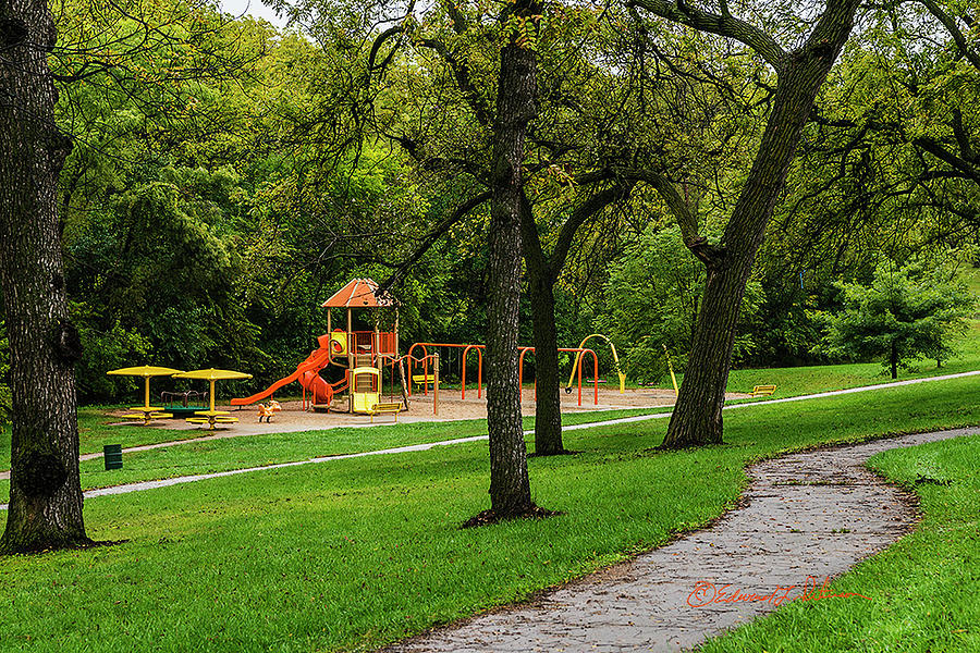 Rainy Playground Photograph by Ed Peterson