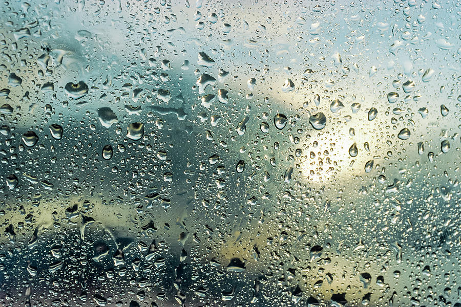 Rainy Weather, Raindrops On Window Photograph by Konrad Wothe