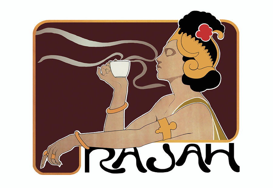 Rajah Coffee Painting by Henri Meunier