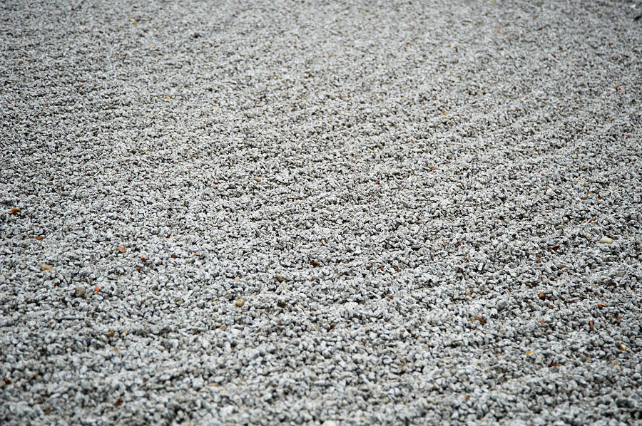 Raked Gravel In A Zen Garden, Uk Photograph by Liz Whitaker
