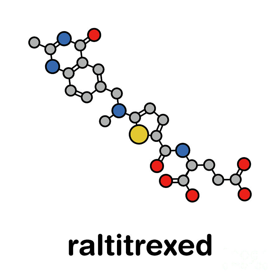 Raltitrexed Cancer Chemotherapy Drug Molecule Photograph by Molekuul/science Photo Library