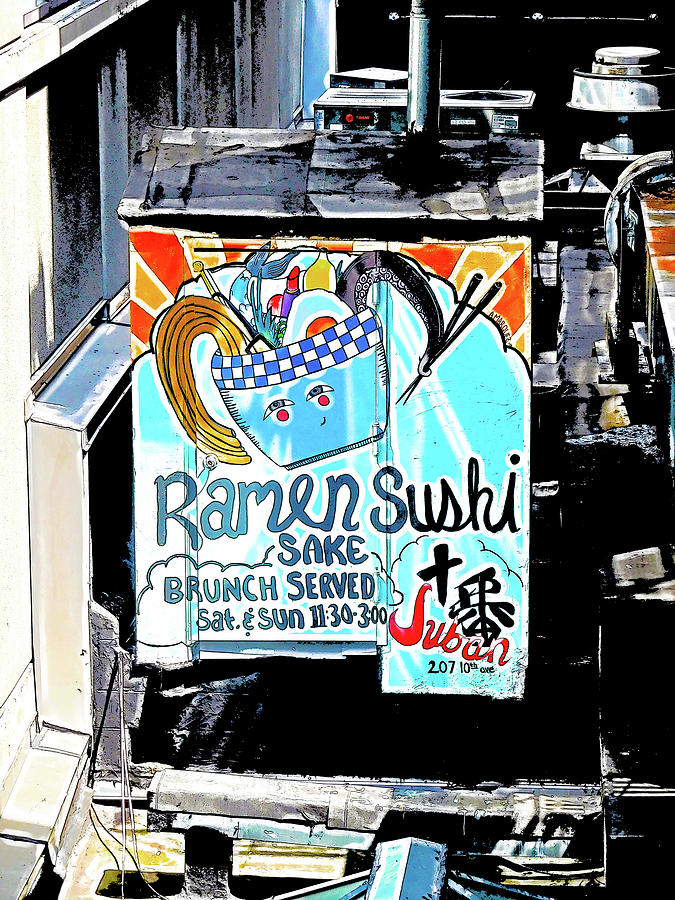 Ramen Sushi Painting by Jeelan Clark
