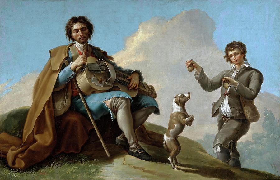 Ramon Bayeu y Subias / The Blind Singer, ca. 1786, Spanish School, Oil on canvas. Painting by Francisco Bayeu y Subias -1734-1795-