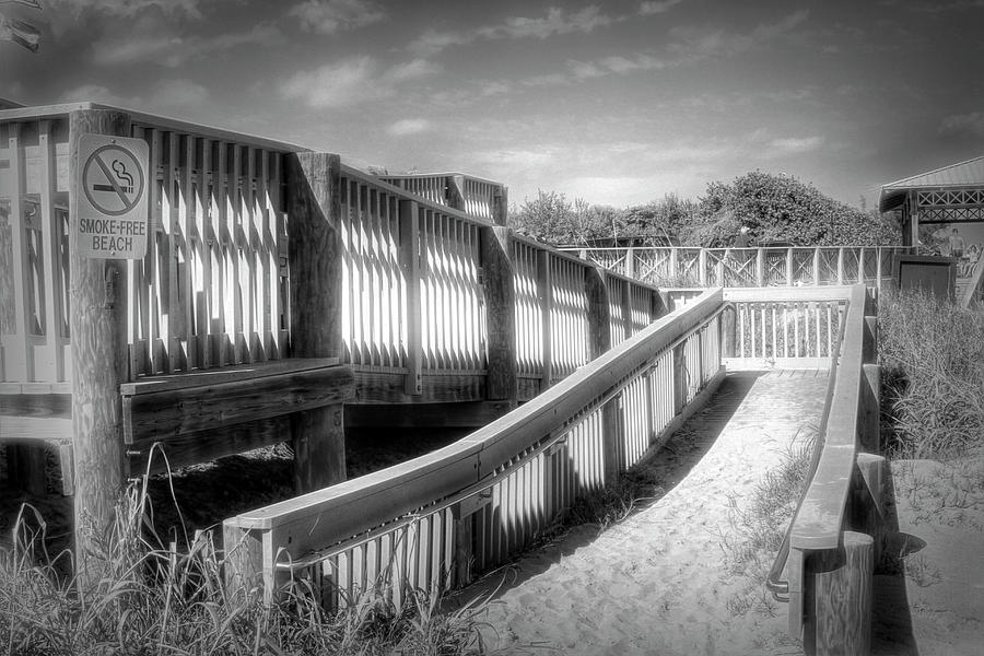 Ramp to Relaxation in Black and White Photograph by Debra and Dave Vanderlaan