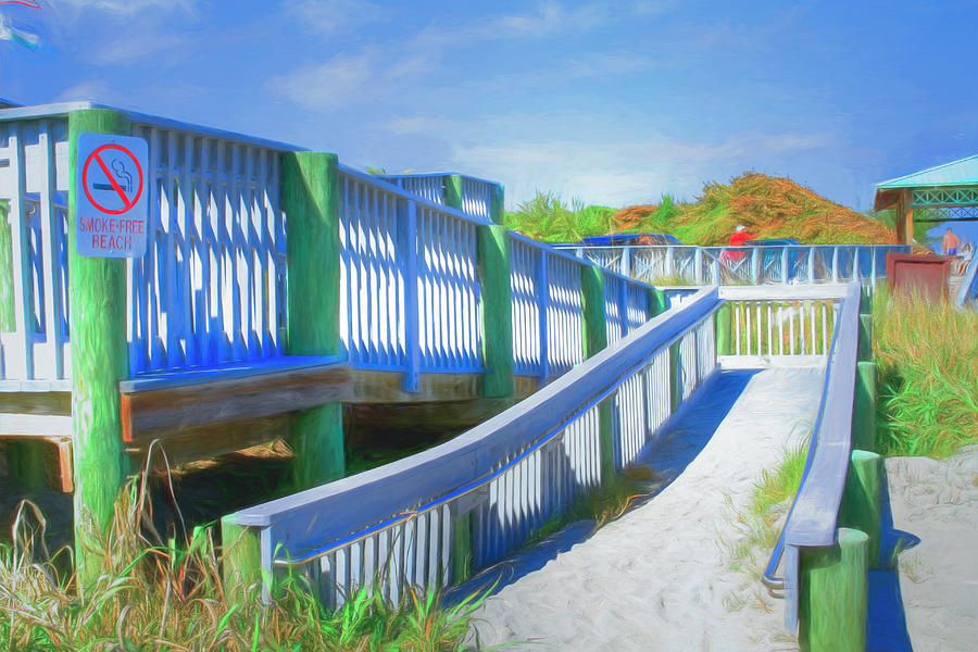 Ramp to Relaxation Watercolor Painting Photograph by Debra and Dave Vanderlaan