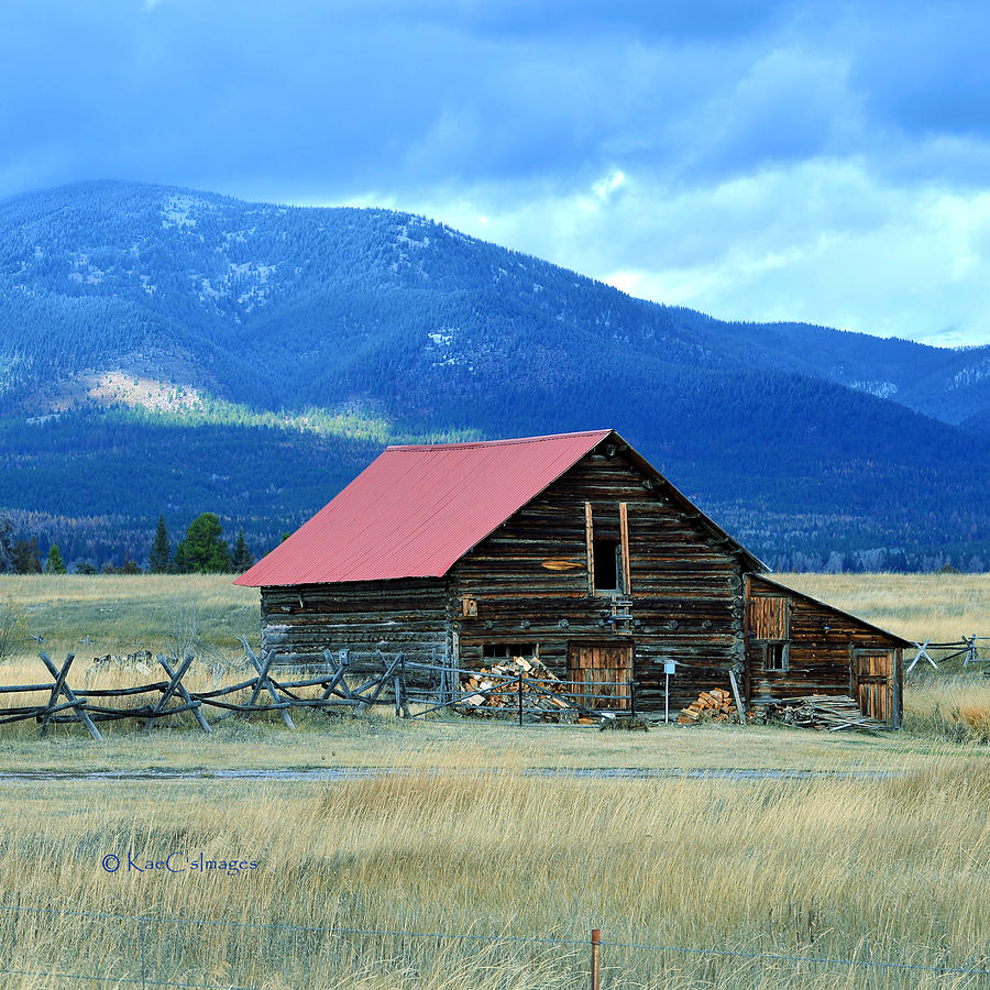 Ranch Building and Mountain Range Photograph by Kae Cheatham