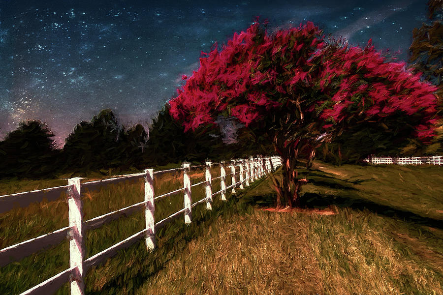 Ranch by Moonlight AP Digital Art by Dan Carmichael