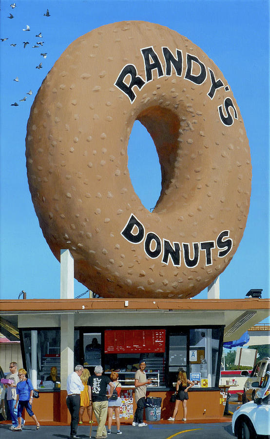 Randys Donuts Painting by Michael Ward
