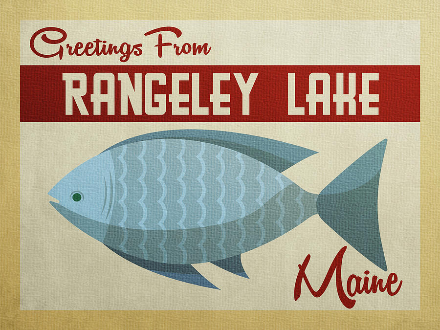 Summer Digital Art - Rangeley Lake Maine Blue Fish by Flo Karp