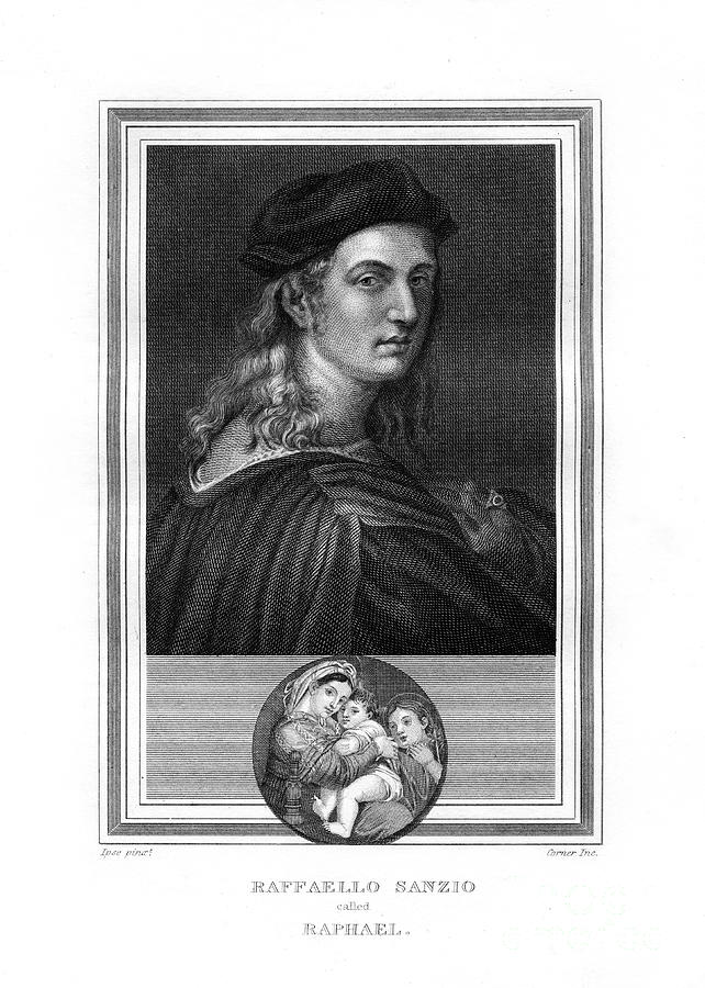 Raphael Or Raffaello, Master Painter Drawing by Print Collector