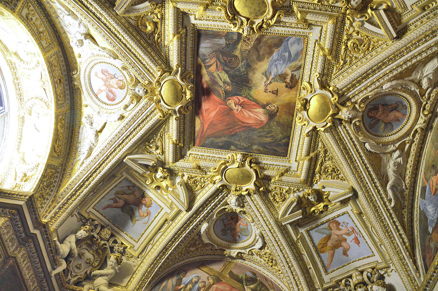 Raphael Room Ceiling Photograph by JAMART Photography