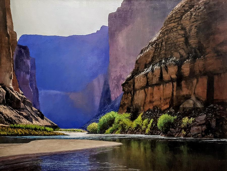 RAPIDS AHEAD Grand Canyon Colorado River Painting by Jessica Anne Thomas