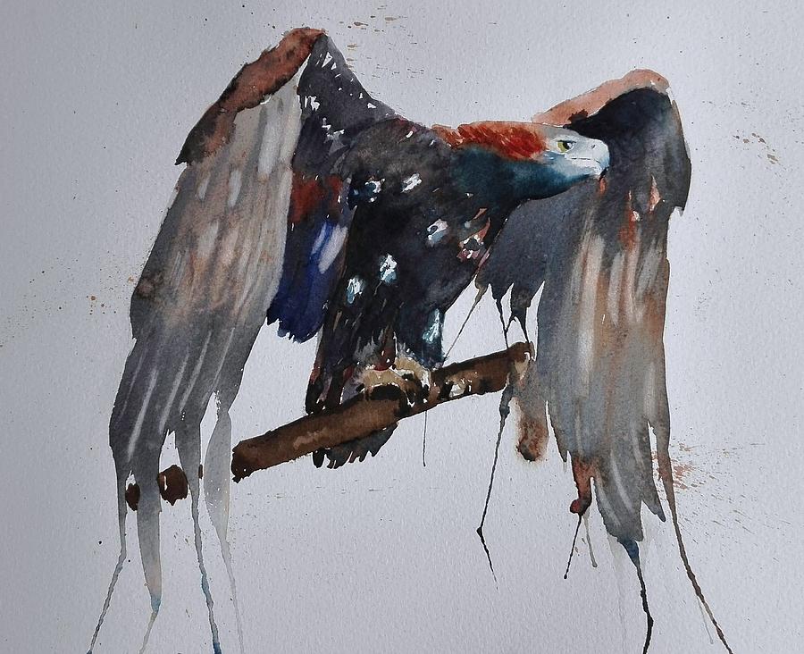 Raptor Painting by Sandie Croft