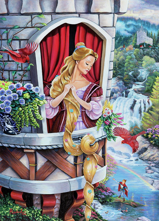 Knight Painting - Rapunzel by Jenny Newland