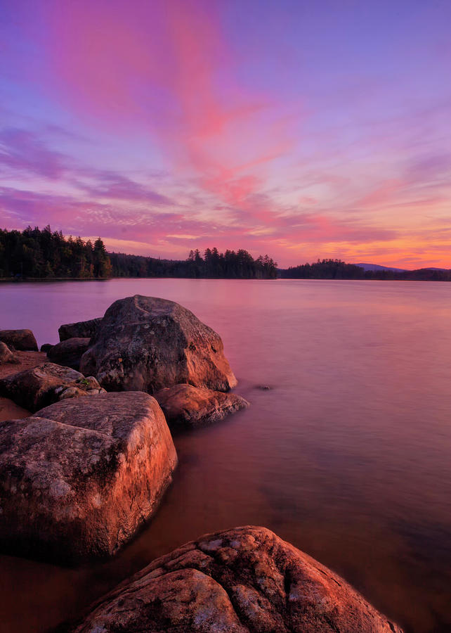 Raquette Lake Sunset Photograph by David DesRochers - Fine Art America