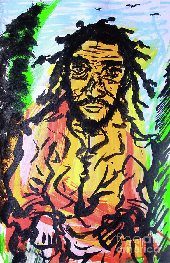 Ras In A Cloud Painting by Odalo Wasikhongo