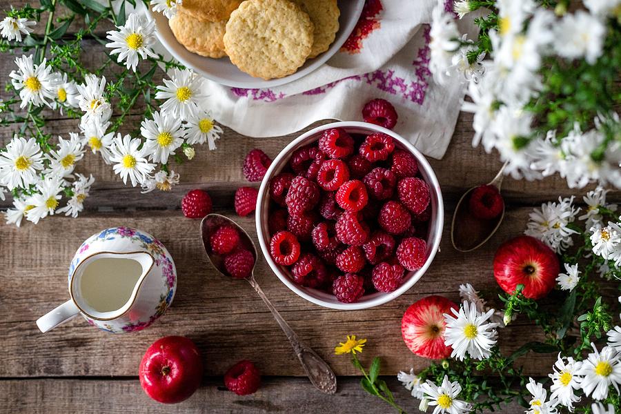 Raspberry breakfast Photograph by Top Wallpapers