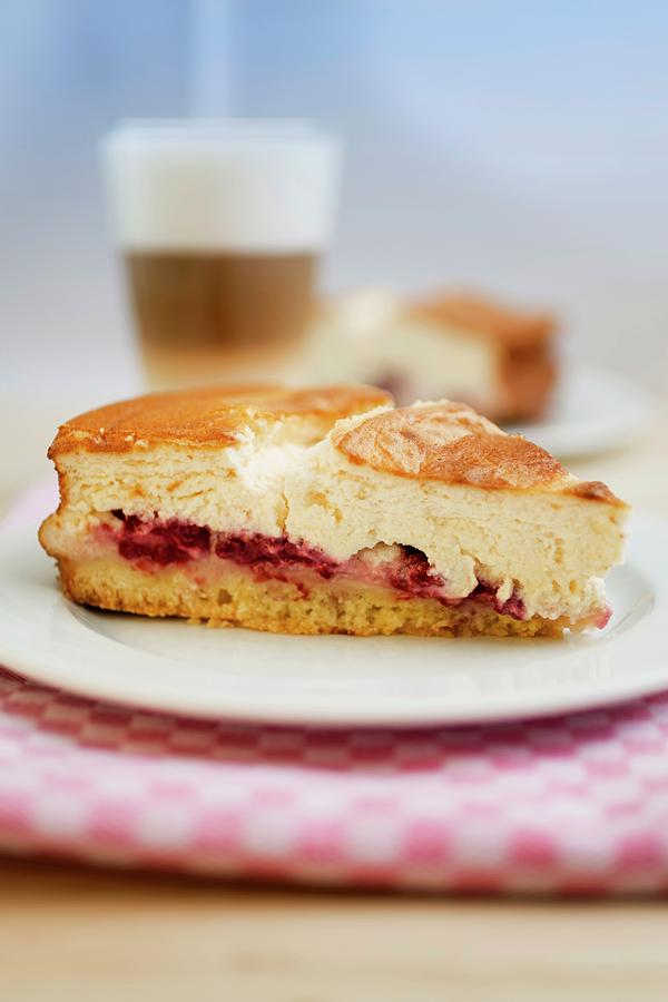 Raspberry Cheesecake Photograph by Claudia Timmann