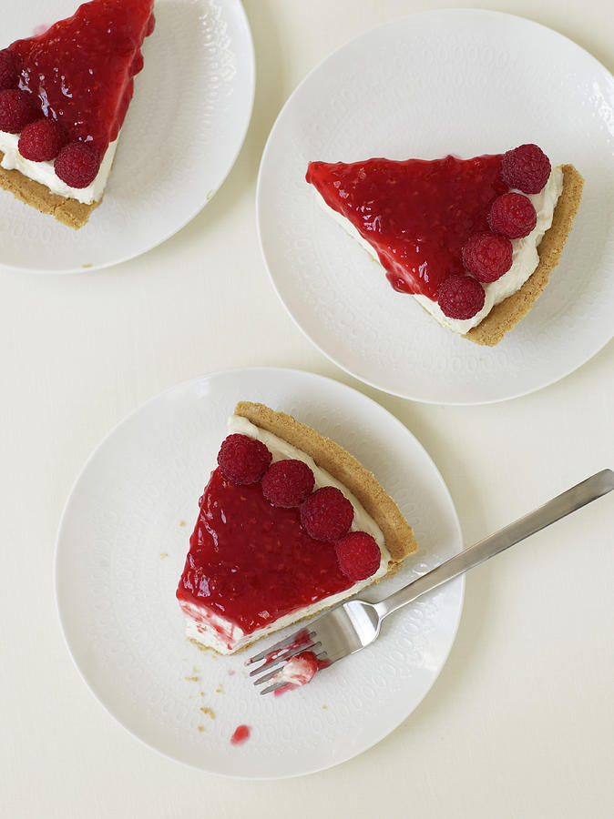 Raspberry Cream Pie Photograph by James Baigrie